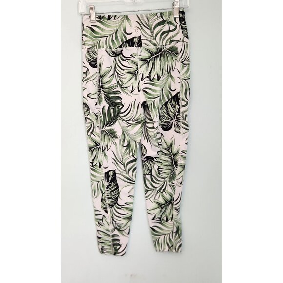 Cali‎ Active Leggings Yoga Running  Tropical Palm Floral Sz S EUC - Picture 6 of 13